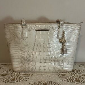 Brahmin Melbourne Crocodile-Embossed Tote